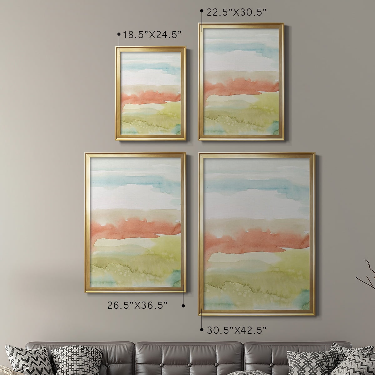 Blushing Sunrise II Premium Framed Print, in Gold, Black, or Silver - Ready to Hang