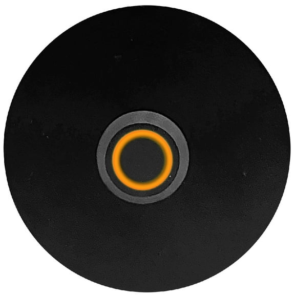 Newhouse Hardware Circular Lighted Wired Metal Doorbell Button in Black BT6CL, for Doorbell Chime, Buzzer, or Ringer, Door Bell Button Only, Buzzer Button with LED Button Light