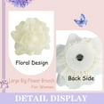 thumbnail image 3 of 10" Exaggerated Big Rose Flower Brooches and Pins for Women Dainty Large Organza Satin Fabric Floral Brooch Pin Lightweight Fashion Collar Dress Accessories Jewelry for Prom Masquerade Banquet, 3 of 12