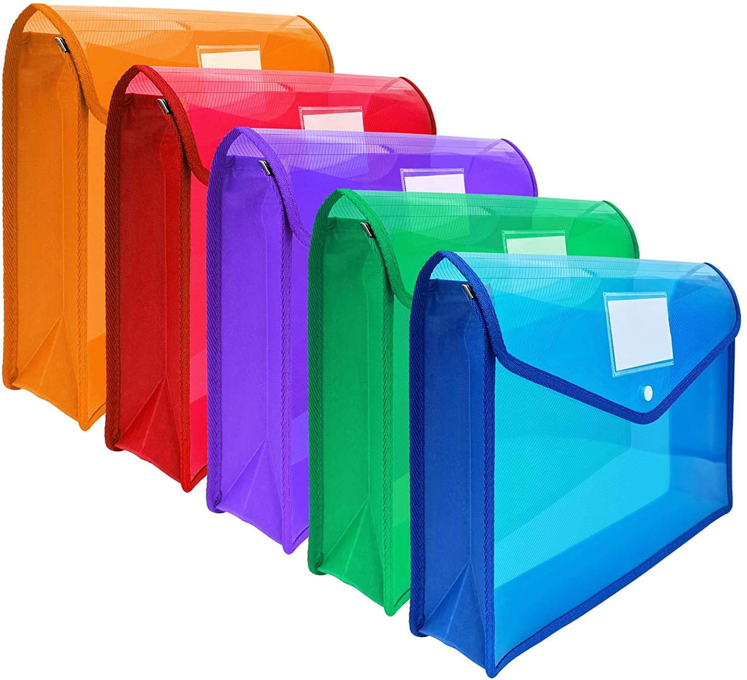 File Folders Expanding Documents Holder Plastic File Folder w/ Snap Closure New 