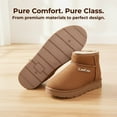 thumbnail image 5 of bebe Women's Winter Ankle Boots – Cozy Faux Fur Lined Slip-On Booties, Warm Suede-Style Winter Boots, 5 of 10