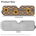 thumbnail image 7 of Yuyamidu Aztec Sunflowers Windshield Sun Shade Compatible with Jeep Wrangler JK JKU JL JLU 1997-2023 & Jeep Gladiator JT 2020-2023 16.14" x 52.95" Folding Front Window Sun Shade Car Accessories, 7 of 7