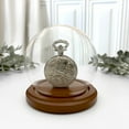 thumbnail image 2 of Plymor 3.5 inch x 4 inch Glass Display Dome Globe Cloche (Dark Wood Base), Pack of 6, 2 of 3