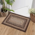 thumbnail image 2 of 2x3 Entry Rug Small Bedroom Area Rug Braided Printed Mat for Living Room Farmhouse Kitchen Mat Indoor Non Slip Rustic Throw Carpet Machine Washable Rug for Sink Under Table, Brown, 2 of 9
