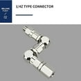 thumbnail image 2 of 1/4 Z-Type Joint Paint Sprayer Pump Accessory 1/4 (M) X 1/4 inch (F) Z-Swivel 6500PSI Stainless Steel 360° Rotation, 2 of 7