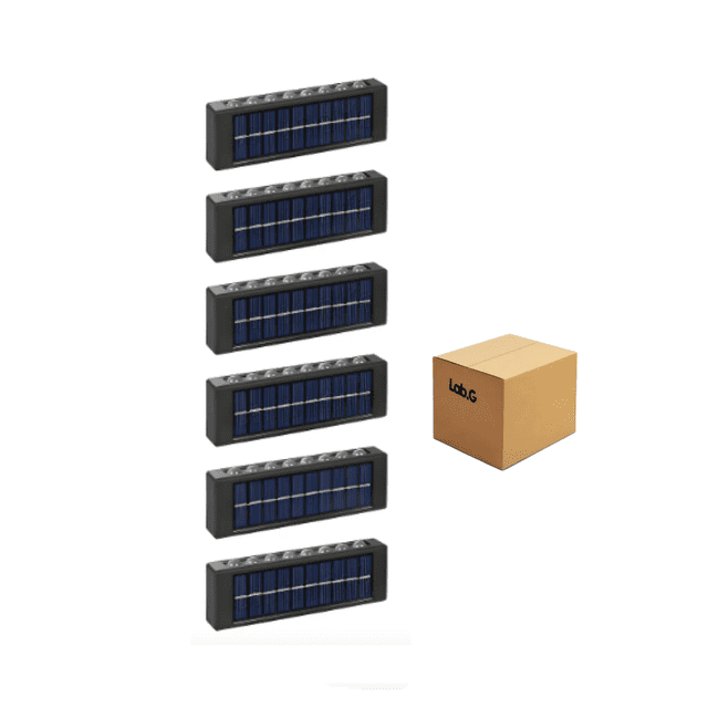 6pcs de lámparas la poesía luz solares led Luz Blanca Lab.G Negro