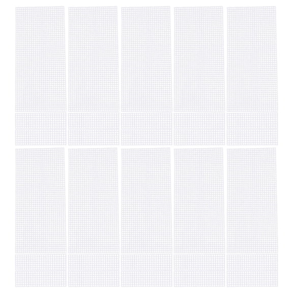 USHOBE 10Pcs Craft Plastic Mesh Sheets for Bag Making Materials White 12.38X5.89X0.04in DIY Projects