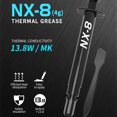 thumbnail image 3 of Conductivity Thermal Compound, 13.8W/m.k -50 degrees Celsius  To +250 degrees Celsius  Thermal Conductive Grease Pastes 2 Pcs 4g  for CPUs GPUs MOSFET LEDs Heat Sinks, 3 of 7
