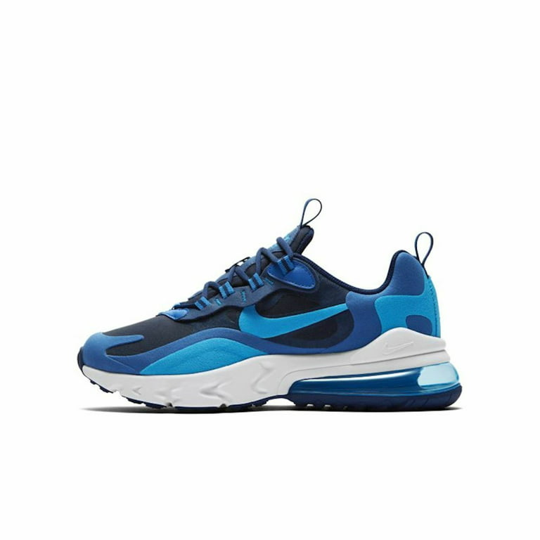 Nike Air Max 270 React Girls Running Shoes Size 4Y Trainers Blue Void  BQ0103-402