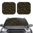 thumbnail image 2 of Rateoe Gold Pinecone Merry Christmas Pattern 2 Piece Car Windshield Sun Shade Foldable | Front Windshield Shade for Sun, Heat and UV Rays | Sunshade for Car Front Window-Small, 2 of 6