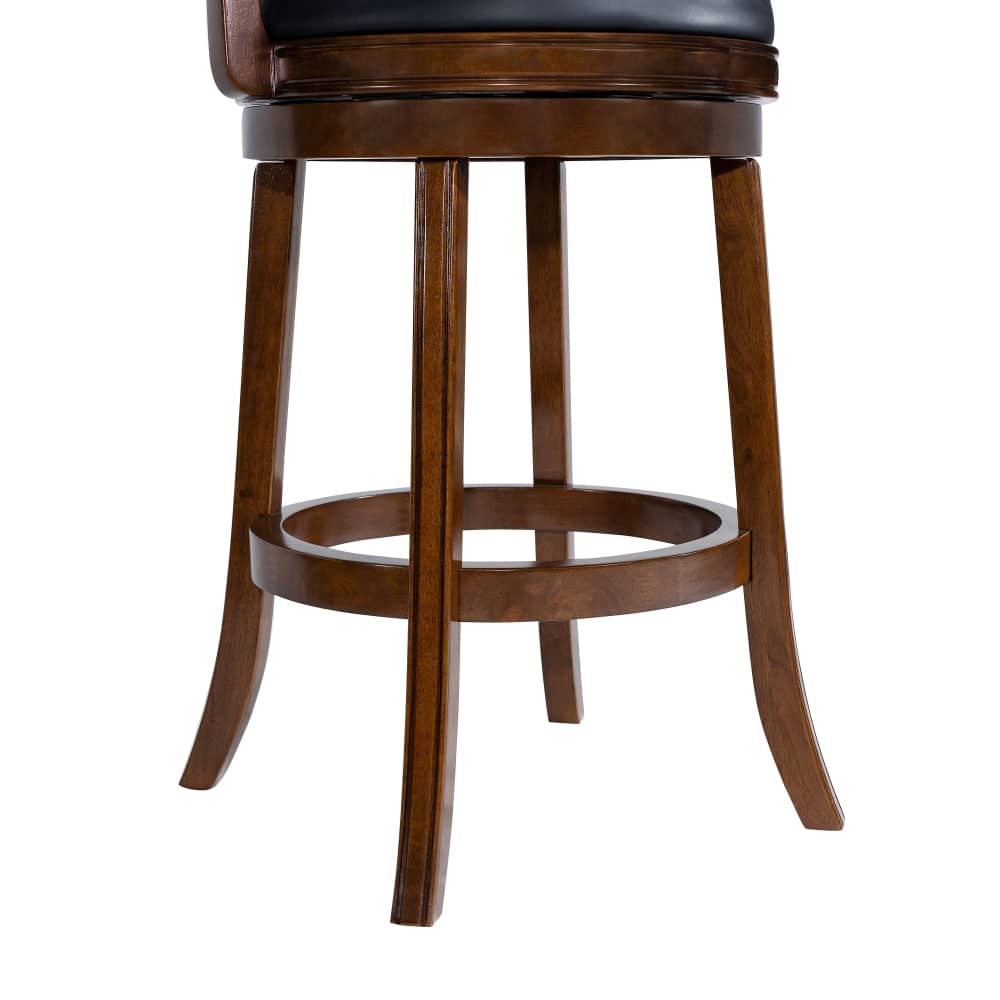 Boraam Balen Swivel Wood Bar Stool -Cappuccino Finish