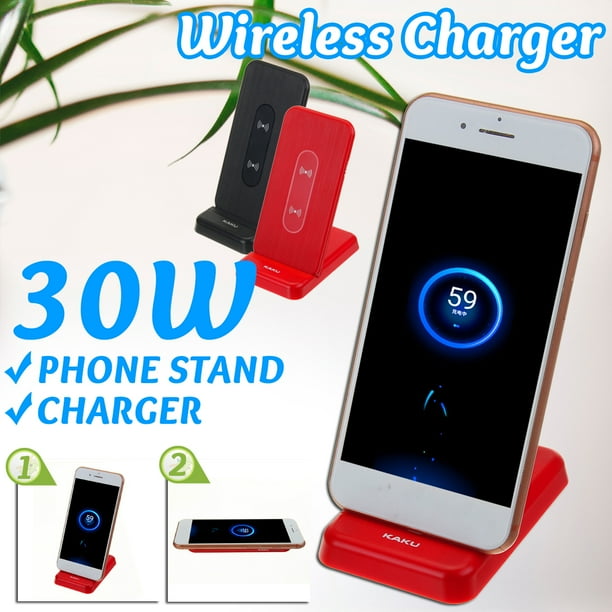 30W Qi Wireless Fast Charger Charging Pad Mount Holder For