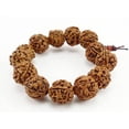 thumbnail image 4 of Huge Tibetan 13 18mm Rudraksha Bodhi Seed Meditation Prayer Beads Mala Bracelet, 4 of 4