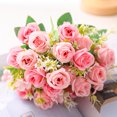 thumbnail image 4 of Simulación de ramo de 10 rosas Fragante Princesa rosas simulación flores hogar boda ramo de rosas flores decorativas, 4 of 7