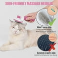 thumbnail image 4 of Cat Brush, Dog Self Cleaning Slicker Brush, Pet Shedding Grooming Brushes Remove Long Short Hair Massaging Comb Indoor Cat, Removes Loose Undercoat for Puppy Kitten, Pink, 4 of 7