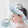 thumbnail image 1 of Gorro de ducha para bebé, gorro de baño, protección de silicona segura para el baño, sombrero de visera suave ajustable para protector de cabeza y oídos, regalos de Navidad, 1 of 2