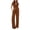 Brown, variant on Womens 2 Piece Sets Tracksuits V Neck Short Sleeve Tops and Pant with Pockets Going out Outfits Black S