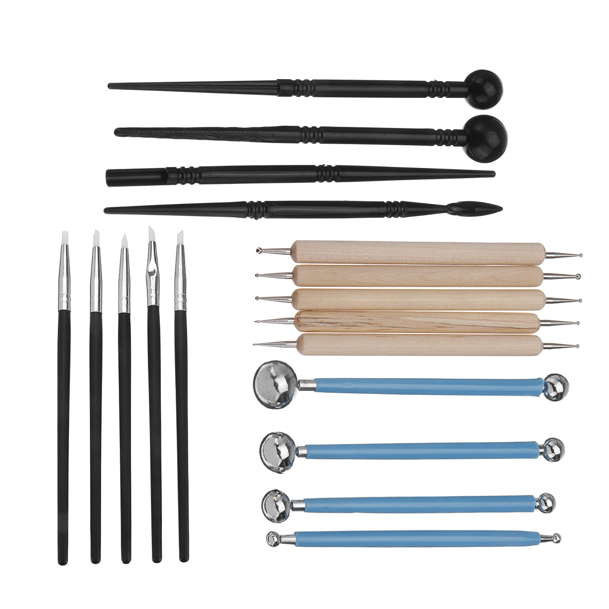 US 18Pcs DIY Clay Sculpting Carving Pottery Ball Stylus Tool Polymer Model 