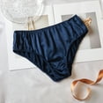 thumbnail image 4 of Navy Blue Bikini Style Pure Silk Pantie, 4 of 8