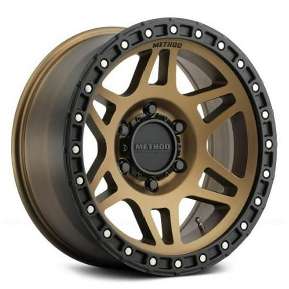 17 x 8.5 in. 5 x 5 in. Bronze with Matte Black Lip Wheel