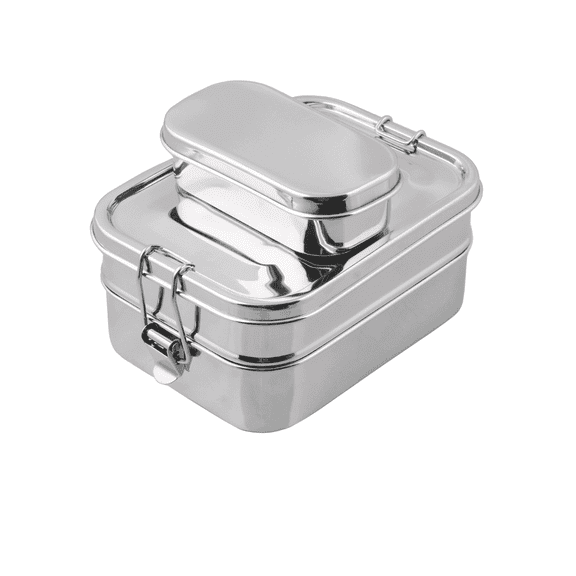 Mayur Exports Stainless Steel Lunch Box for Adults | 1400ML/47oz Bento Box with Leak-Proof Lockable Clips & Adjustable Divider | BPA-Free, Eco-Friendly, Dishwasher Safe - Ideal for Work & Travel
