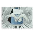 thumbnail image 1 of Outer Space Cutting Board, Astronaut Inside Spaceship Cosmic Journey Celestial World Universe Theme, Decorative Tempered Glass Cutting and Serving Board, Large Size, White and Blue, by Ambesonne, 1 of 1
