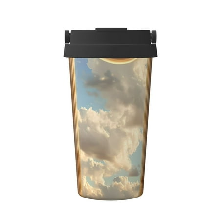 

Junzan Golden Drapes Pillars Clouds for Stainless Steel Vacuum Insulated Tumbler - Reusable Insulated Cold Brew Iced Coffee Cup Thermos -Gifts for Women Men Him Her