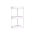 thumbnail image 2 of CuiLiyq 3 Tier Corner Shelving Unit, Waterproof and Rust Proof Plastic Standing Clothes Rack Shoes Shelf Organizer for Kitchen and Living Room, 22" x 10.2", White, 2 of 7