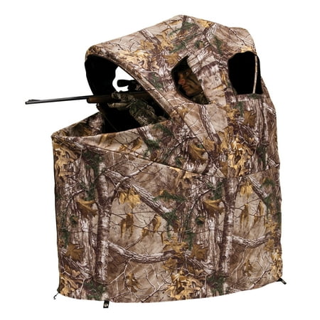 Ameristep Tent Chair Easy Fold Over Ground Blind, Realtree Xtra