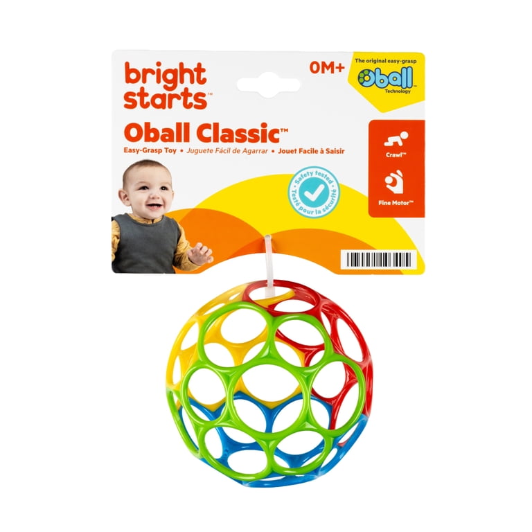 Oball Easy Grasp Classic Ball Baby Toy, Multicolor, Unisex, 4