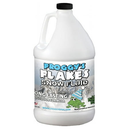1 Gallon - LONG LASTING Snow Juice Machine Fluid - Froggys Flakes (75 Foot Plus Float / Drop) Slow Evaporation Formula