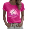 thumbnail image 6 of Yourumao Womens Breast Cancer Shirts Short Sleeve Pink Ribbon Graphic Tees Crewneck Plus Size Breast Cancer Awareness Survivor Shirt, 6 of 6