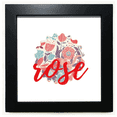 thumbnail image 1 of Bud Flower Paint Noir Cadre Carré Tableau Mur de Table, 1 of 3