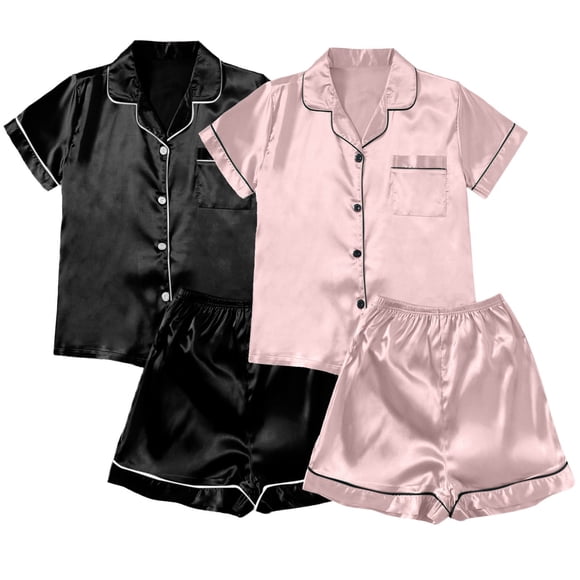 Conjunto de pijama de 2 piezas: tirantes de encaje y pantalones cortos - Poliéster - Talla grande - M-XXXXXL