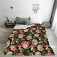 thumbnail image 5 of Sikiie Edgehog and Mushrooms Ultra-Soft Micro flannel Blanket Luxury All Seasons Warm Blanket for Bedding Sofa and Travel (4 sizes)-80"x60", 5 of 7