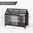 thumbnail image 3 of Snuowu 54 Inch Heavy Duty Dog Crate Large Dog cage Strong Metal Dog Kennels and Crates for Large Dogs Top Open with Wheels 2 Removable Trays, 3 of 6
