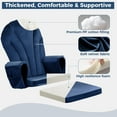 thumbnail image 5 of Lovote 5pcs Velvet Glider Rocking Chair Replacement Cushion Set Soft Non-Slip w Pockets, 5 of 6