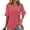 Hot Pink, variant on Yellow Womens Blouses Casual Flutter 3/4 Sleeve Square Neck Cotton Solid Blouses Basics Womens Clothing L
