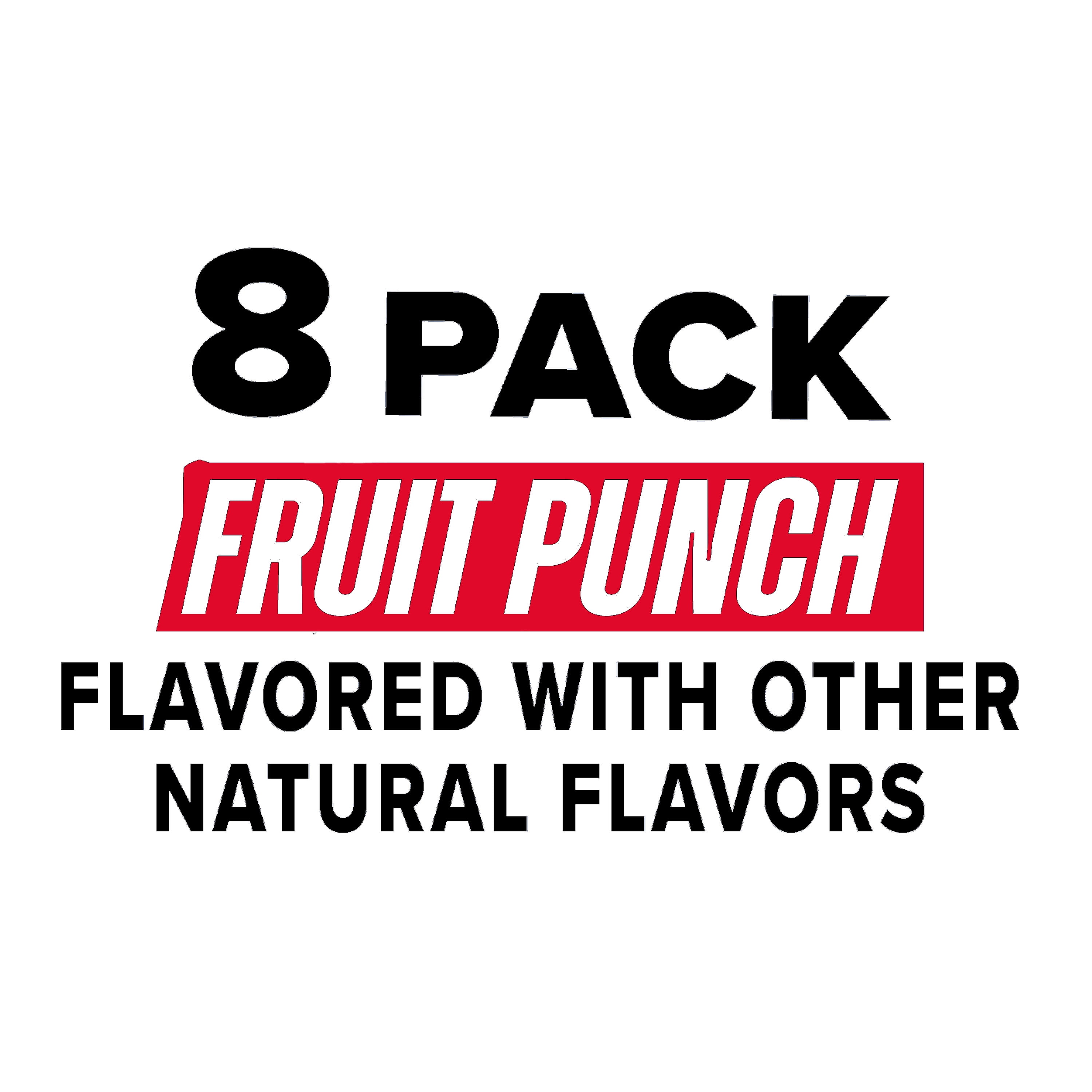 Great Value Sports Hydration Drink, Fruit Punch, 20 fl oz, 8 Bottles