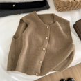 thumbnail image 1 of Otoño nuevo cárdigan de mujer coreano elegante tejido sin mangas mujer Casual suéter tanques moda nueva delgada señoras Casual Tops, 1 of 3