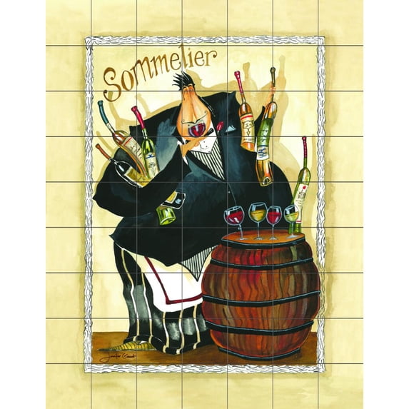 Tile Mural Kitchen Backsplash - Days of Wine and Roses III-JG