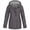 Gray, variant on Women's Waterproof Snow Ski Jacket Long Sieeve Zipper & Button Solid Color Warm Winter Coat Jacket Hiking Jacket With Pockets