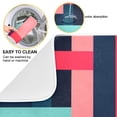 thumbnail image 2 of Yayeee Dish Drying Mat for Kitchen Counter 18"x24" Microfiber Absorbent Pad, Navy Blue Stripes, 2 of 7
