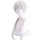 thumbnail image 2 of Peluca genérica para cosplay, trenzada en blanco plateado, 35 cm, resistente al calor, 2 of 3