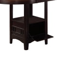 thumbnail image 2 of Benjara Dual Tone Counter Height Dining Table With Storage Base- Brown, 2 of 8