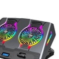 thumbnail image 4 of lionlar Tablette de Refroidissement pour Ordinateur Portable, Support de Refroidissement RVB pour Ordinateur Portable de Jeu 14-21 Pouces avec 2 Gris, 4 of 9