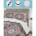 thumbnail image 4 of Boho Blue Yellow Twin XL Size Down Alternative Comforter,Lightweight Comforter Quilt Bedding Set with Pillow Shams Ethnic Vintage Mexican Flowers Southwestern Bed Comforter Duvet Insert 68"x98", 4 of 7