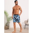 thumbnail image 4 of DARING DIVA Men's Swimming Elastic Liner Drawstring Beach Shorts with Pocket 36 Blue White, 4 of 7