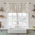 thumbnail image 2 of Fall Flower Tier Curtains, Vintage Autumn Bird Floral Tree Leaf Plant Light Filtering Kitchen Curtains, 2Pcs Rod Pocket Half Window Treatments Panels for Sink Cafe Cabinet Camper 27.5x36 Inches, 2 of 9