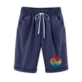 thumbnail image 2 of Linen Shorts for Women,Bermuda Shorts for Women Plus Size Cotton Linen Bermuda Shorts Wide Leg Solid Color Loose Beach Shorts with Pockets, 2 of 6